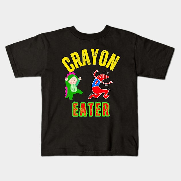 Crayon eater Kids T-Shirt by Jam3x